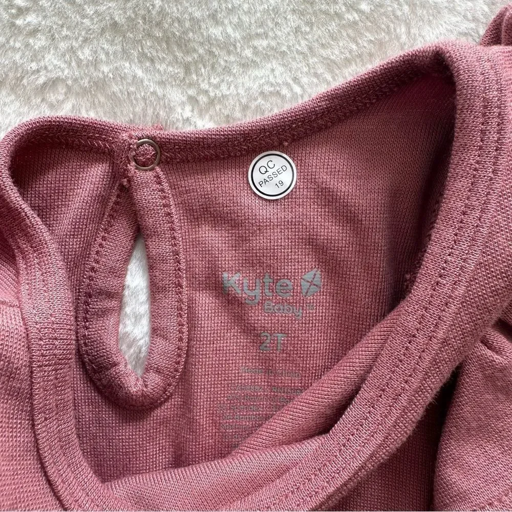 Kyte Baby Long Sleeve Bubble Romper Dusty Rose Size 2T